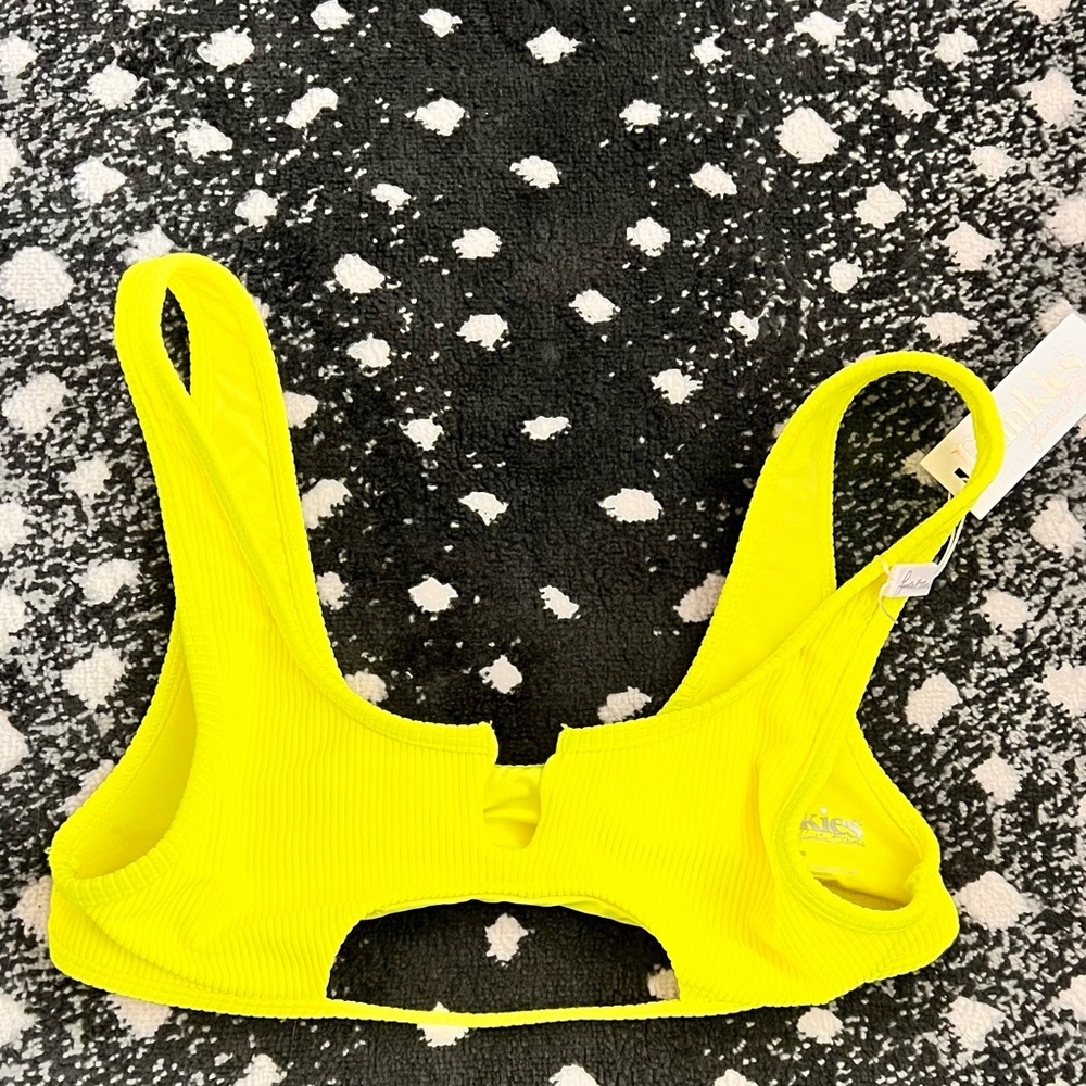 Frankie’s Bikinis Cole top in Lemon Drop (citron yellow) NWT - Picture 3 of 6